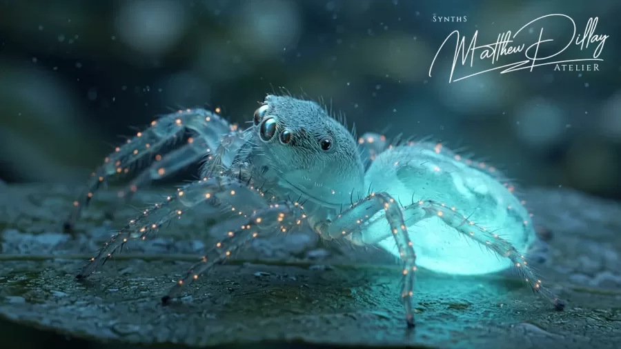 blue spider